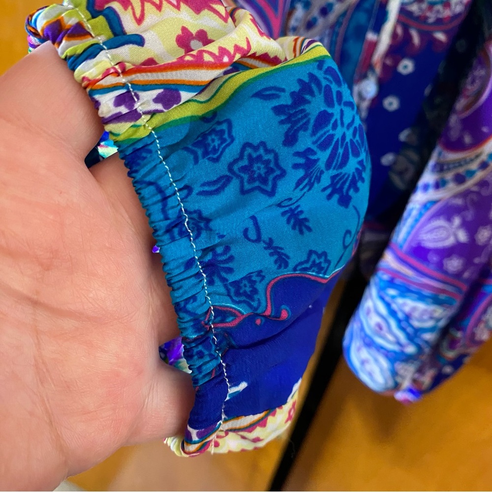 Chico's Vibrant Multicolor Patterned Cold Shoulde… - image 6